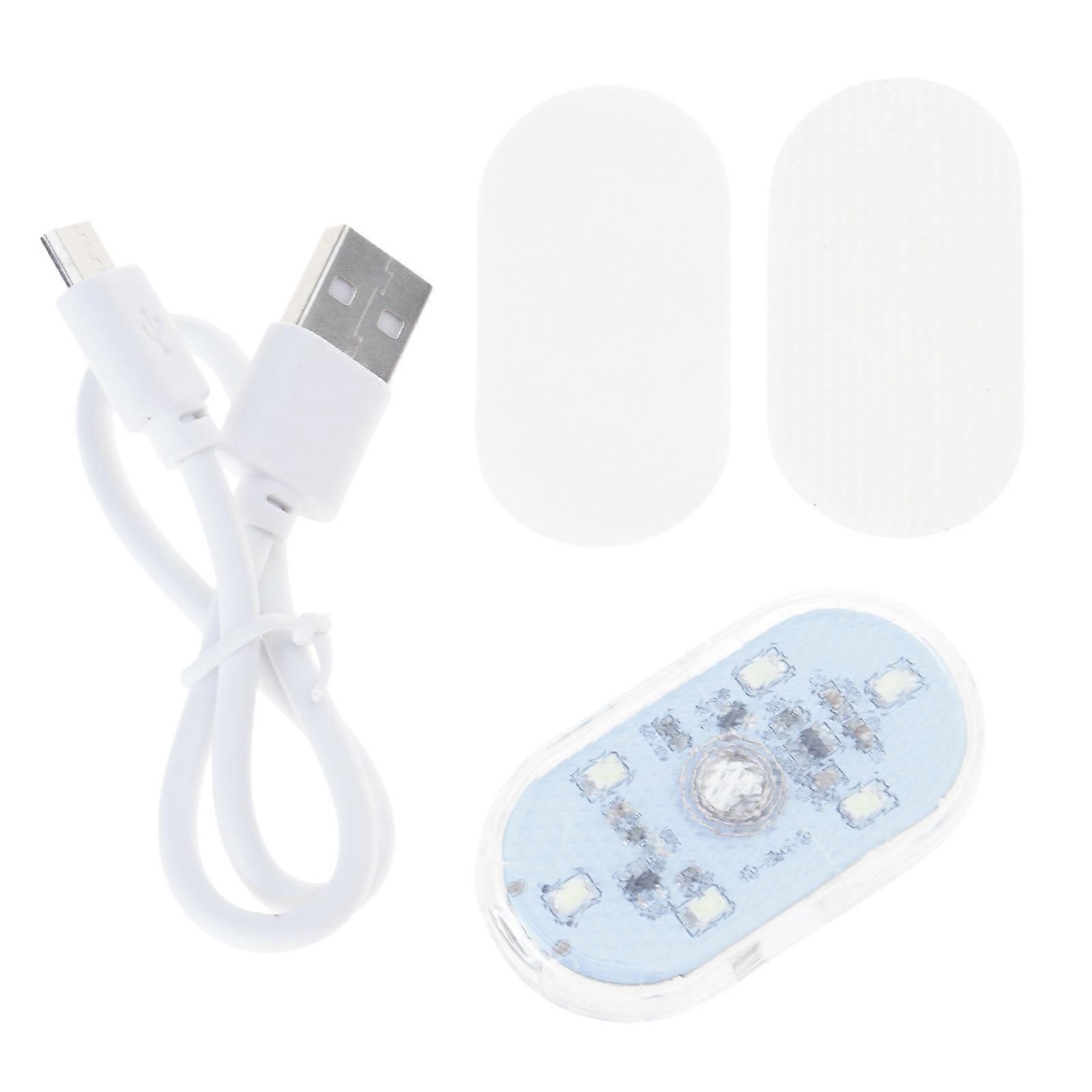 LED Car Interior Touch Lamp with USB Charging & Soft Glow Suitable for Safe Night Driving Reading Atmosphere Enhancement Multicolor