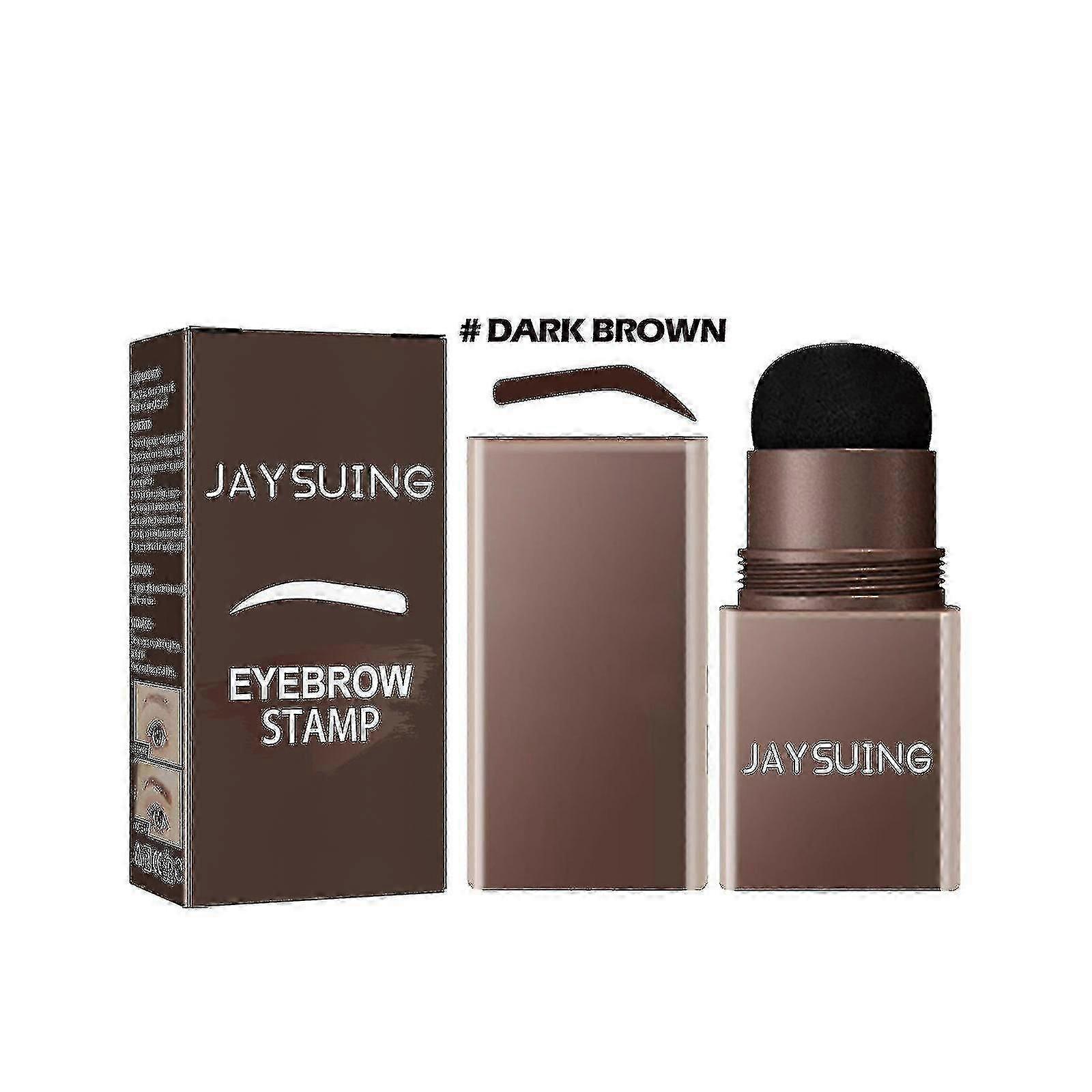 New model Jaysuing Eyebrow Print Eyebrow Cream Natural Waterproof No Smudge Fast Makeup Three-dimensional Lazy Eyebrow Print Set dark brown -942726086