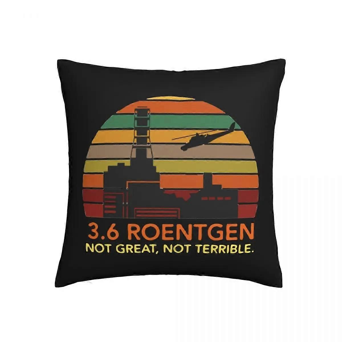 Černobyľ. Obliečka na vankúš Röntgen z mäkkého polyesteru, dekoračná obliečka na vankúš, obliečka na vankúš, štvorcový poťah.