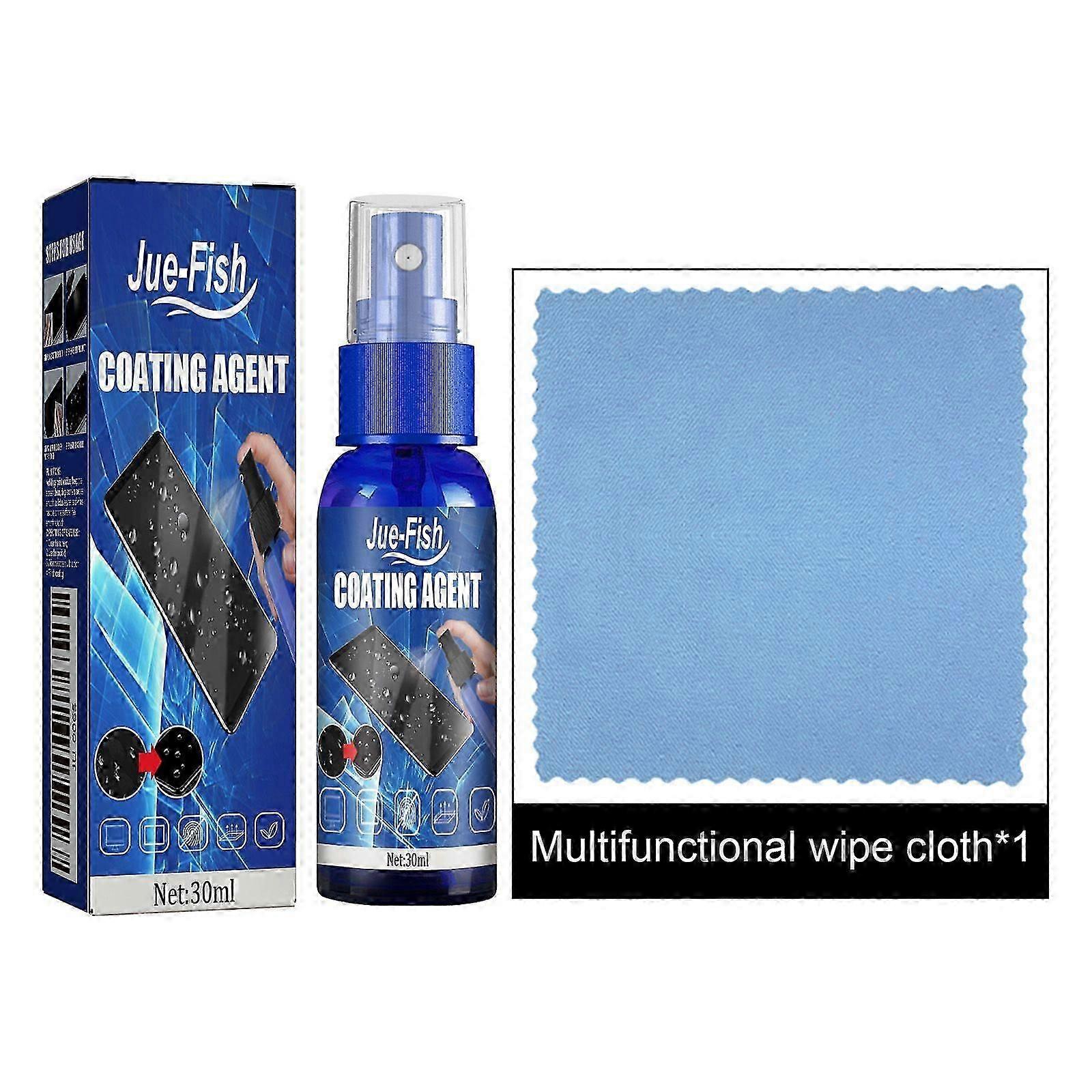 Jue-Fish Screen Coating Agent, Mobile Phone Screen Cleaner, Anti-Scratch, Anti-Fingerprint, Glass Hydrophobic And Oleophobic Coating Solution