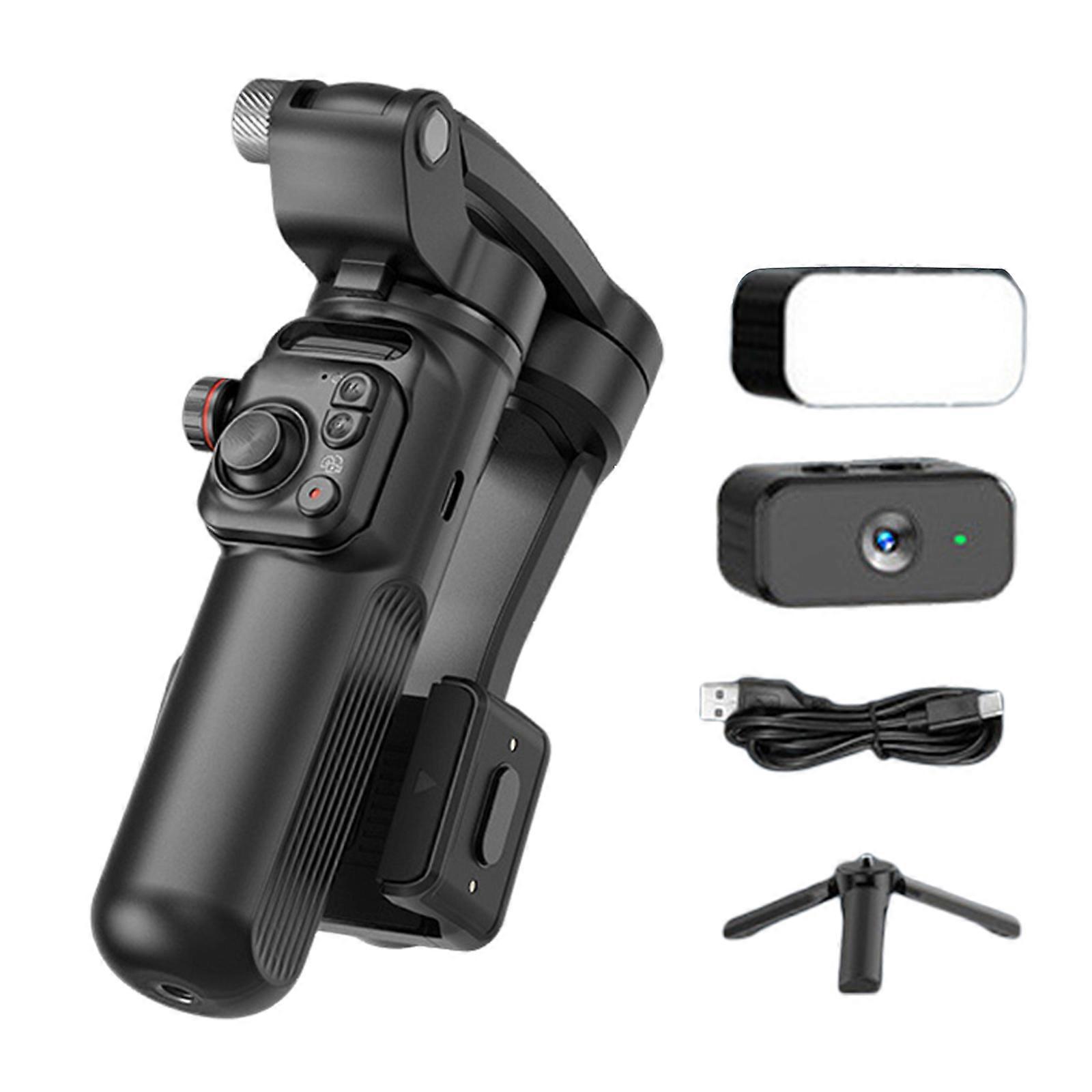 Small 3 Phone Stabilizers Auto Trackings Magnetic Light Foldable Design Gimbals for Live Streaming Recording Multicolor