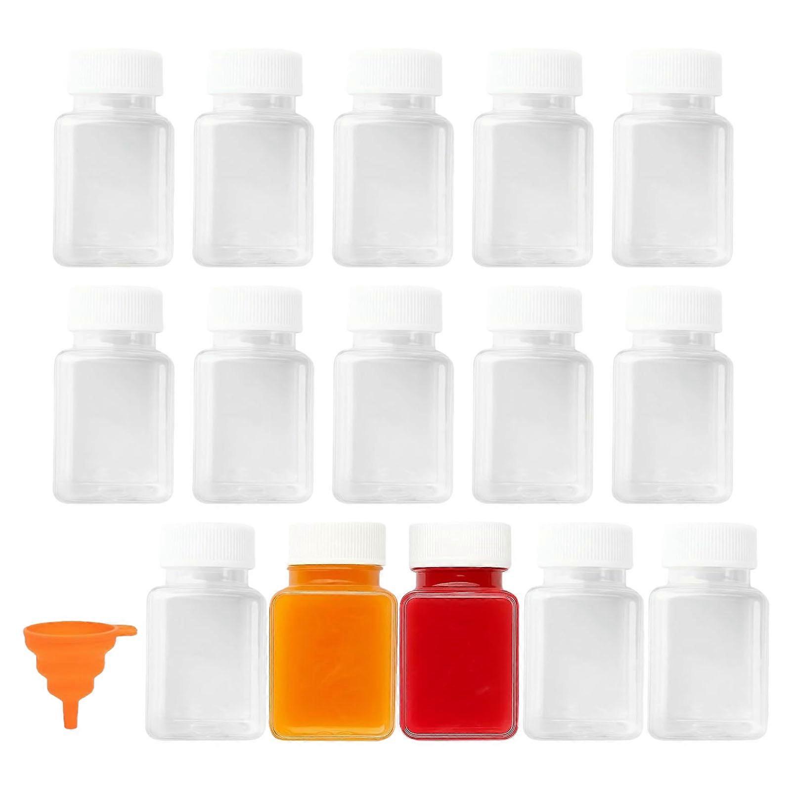15pcs PET Square Bottles 100ml Capacity Leakproof Food Safe Storage Containers Multipurpose Use Multicolor