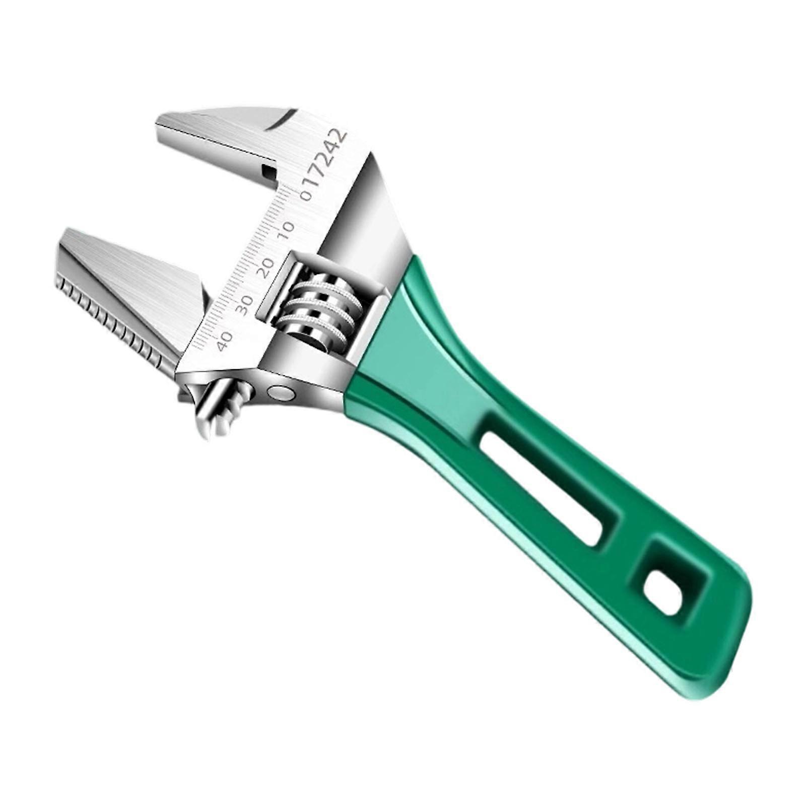 Large Opening Adjustable Spanner Monkey Wrench Adjustable Angle Slide Wrench 6/8inch Household Tool Multicolor