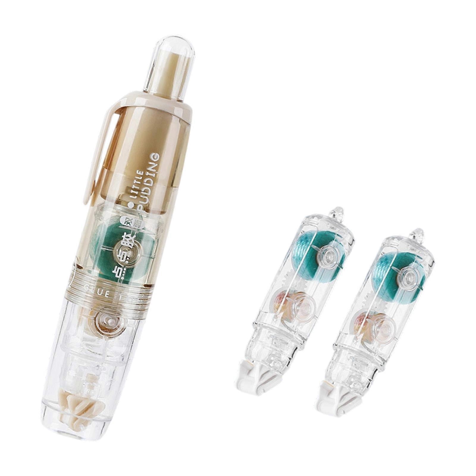 Residues Free Correction Pen With Clicks Dispenser Reusable For Paperwork Portable Dot Glues Stick Repositionable Design Multicolor