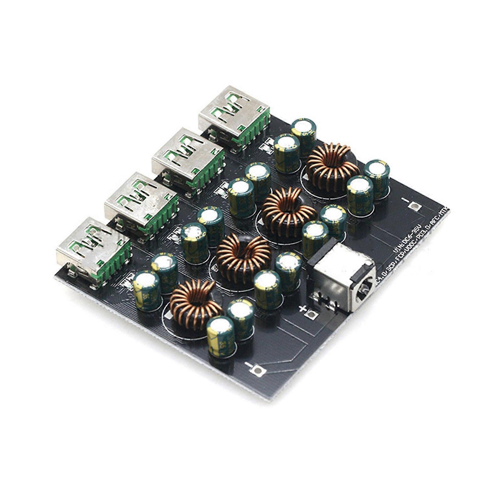 4 Port quick charges PCB Board Small  4 Device Fast Charging Board Small  Charging Solution for Smartphones & Tablets Multicolor