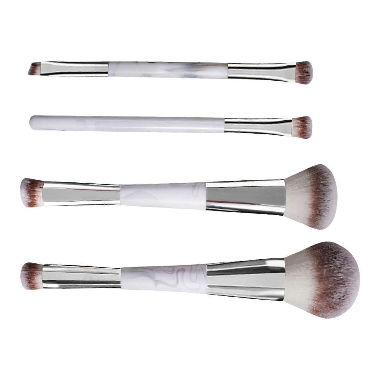 4Pcs Makeup Brushes Set Double Sided Makeup Brushes Professional Face Makeup Tools for Liquid,Cream,Powder Blending Multicolor