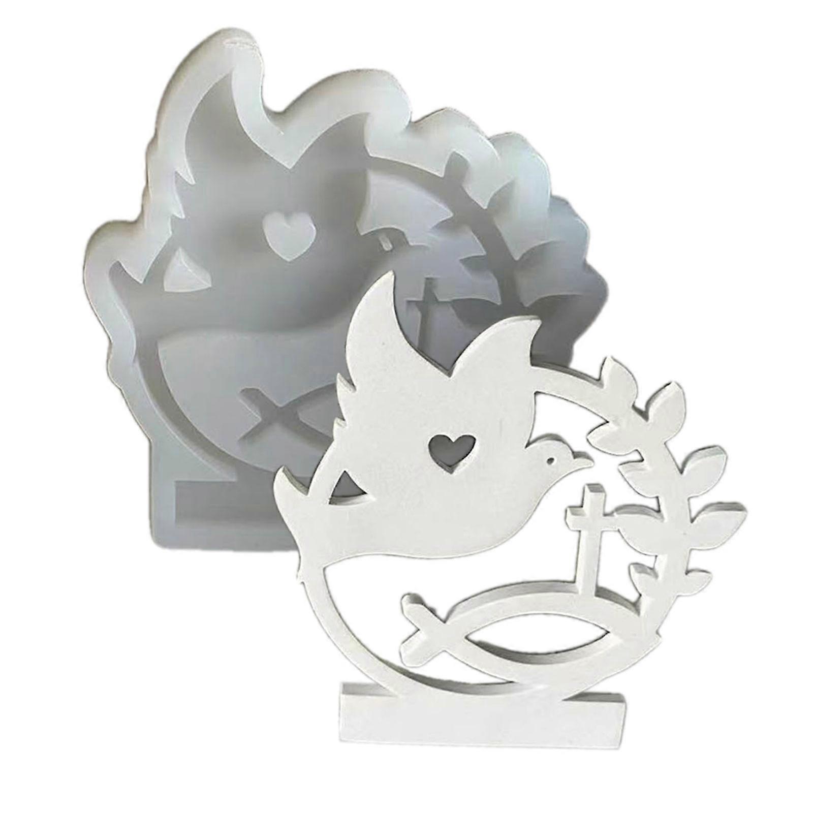 Bird Silicones Molds for Making Office Desk Decorations, Bird Resins Molds for Making Tealight Holder Plugin Decorations Multicolor