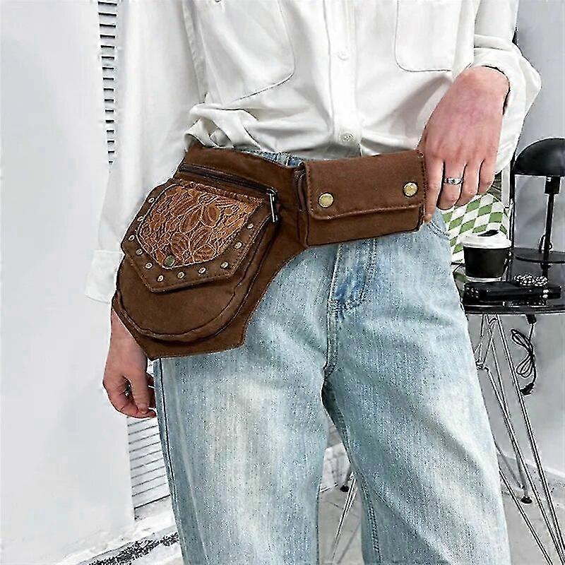 Borsa a tracolla da donna Vintage - Marsupio in stile bohémien con tasche, marsupio