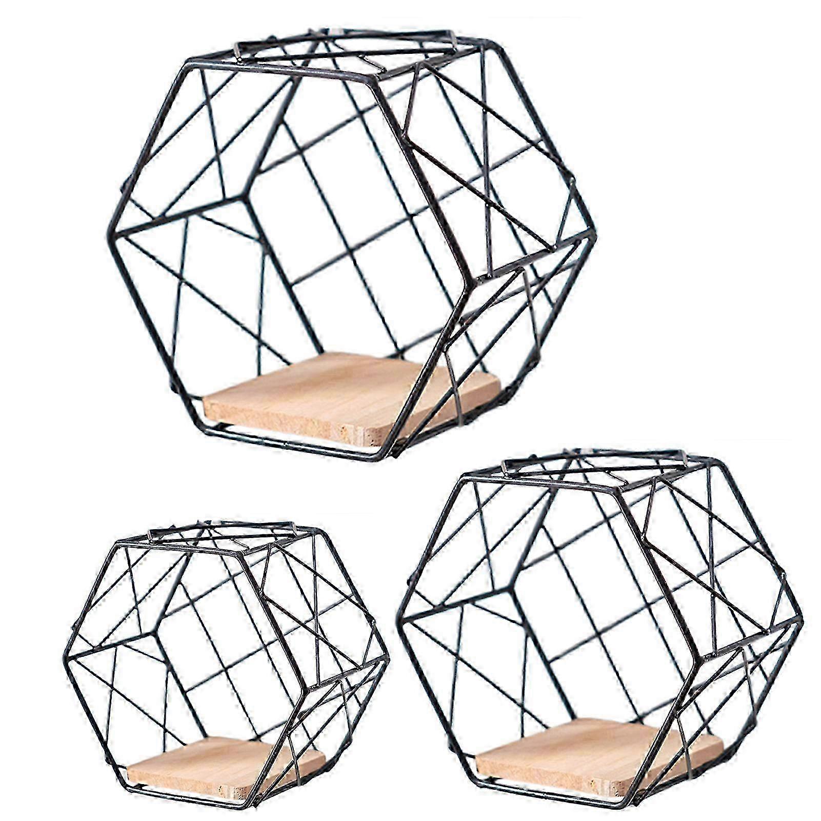Modern Hexagons Shelf Organiser for Home Easy to Install for Apartment