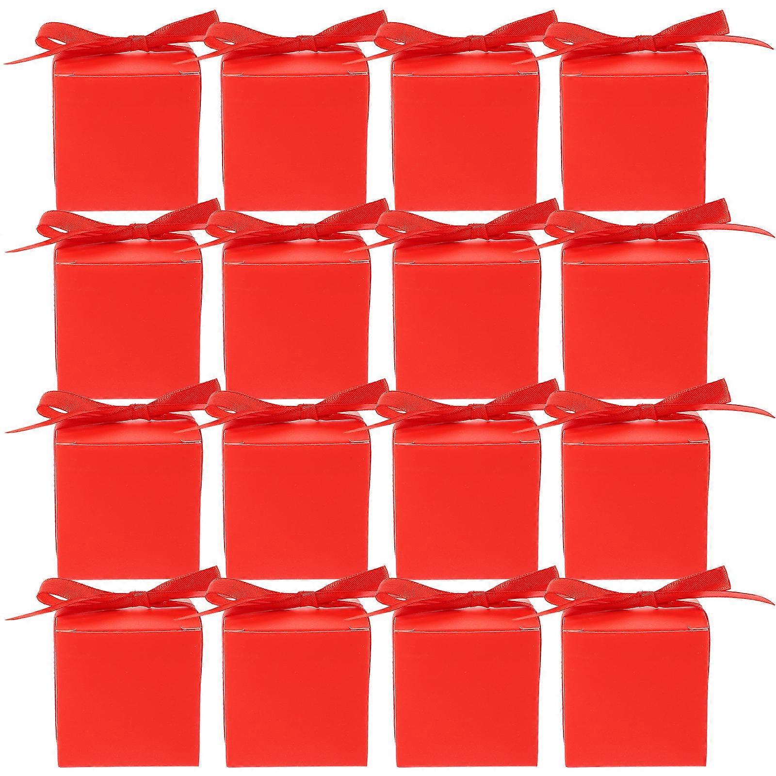 Red Candy Box Kraft Paper for Storing 50Set Gift Wrapping Boxes