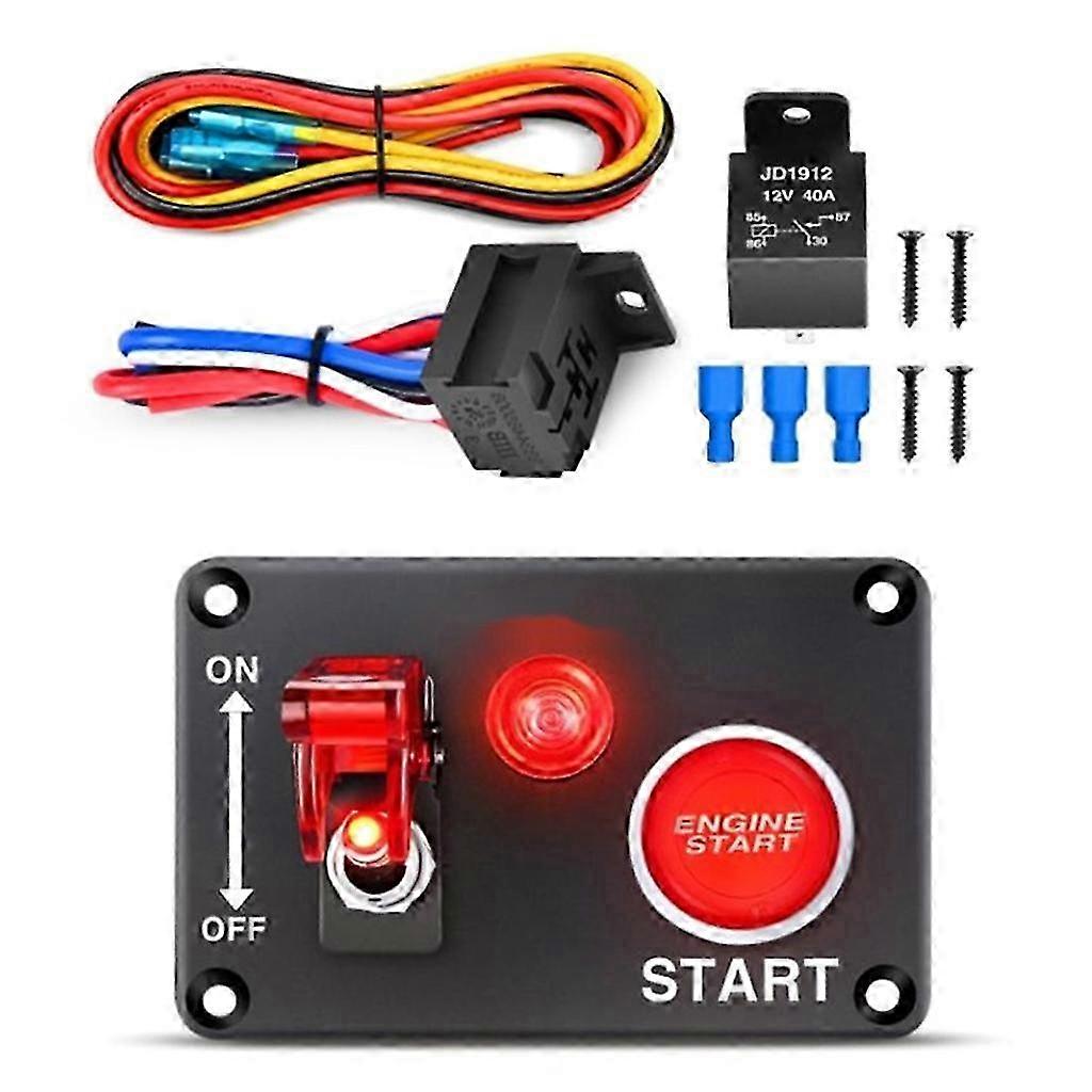 Auto Car Start Stop Button Ignition Light Toggle Switch Panel For Truck 12V 40A