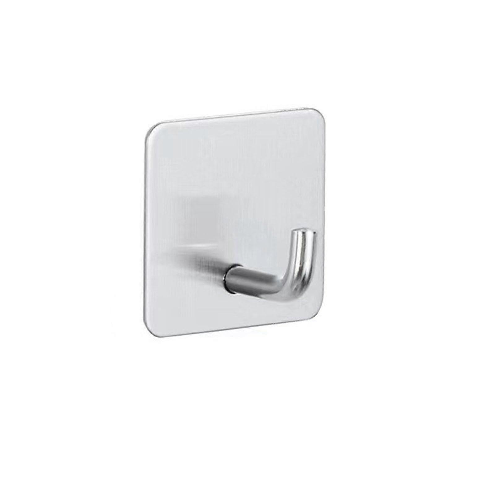 Stainless Steel Adhesive Hooks 4pcs Waterproof Rustproof Wall Hooks for Bathroom Kitchen Organization
