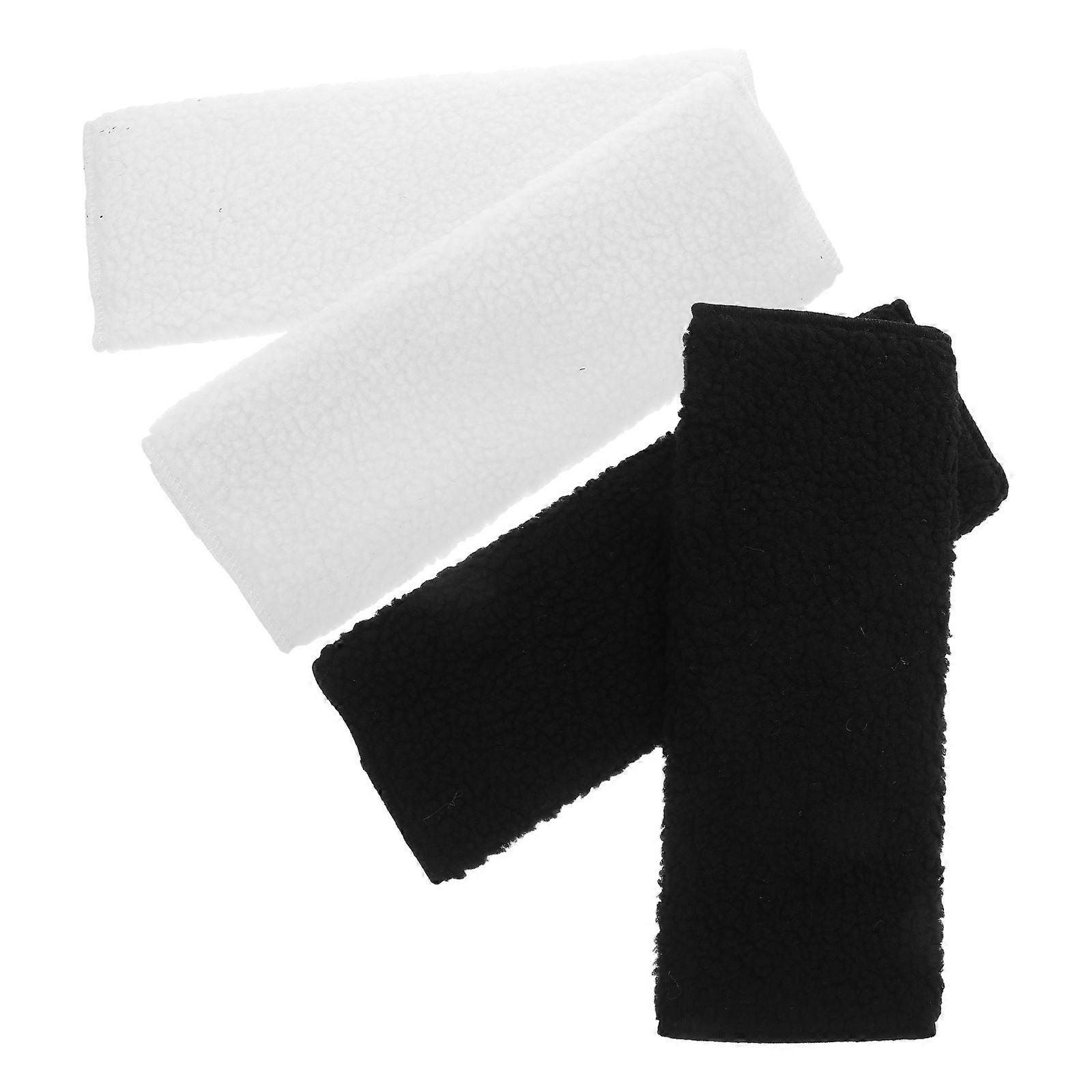 Wheelchair Armrest Pad Provides Enhanced Support 2Pair Plush White Covers