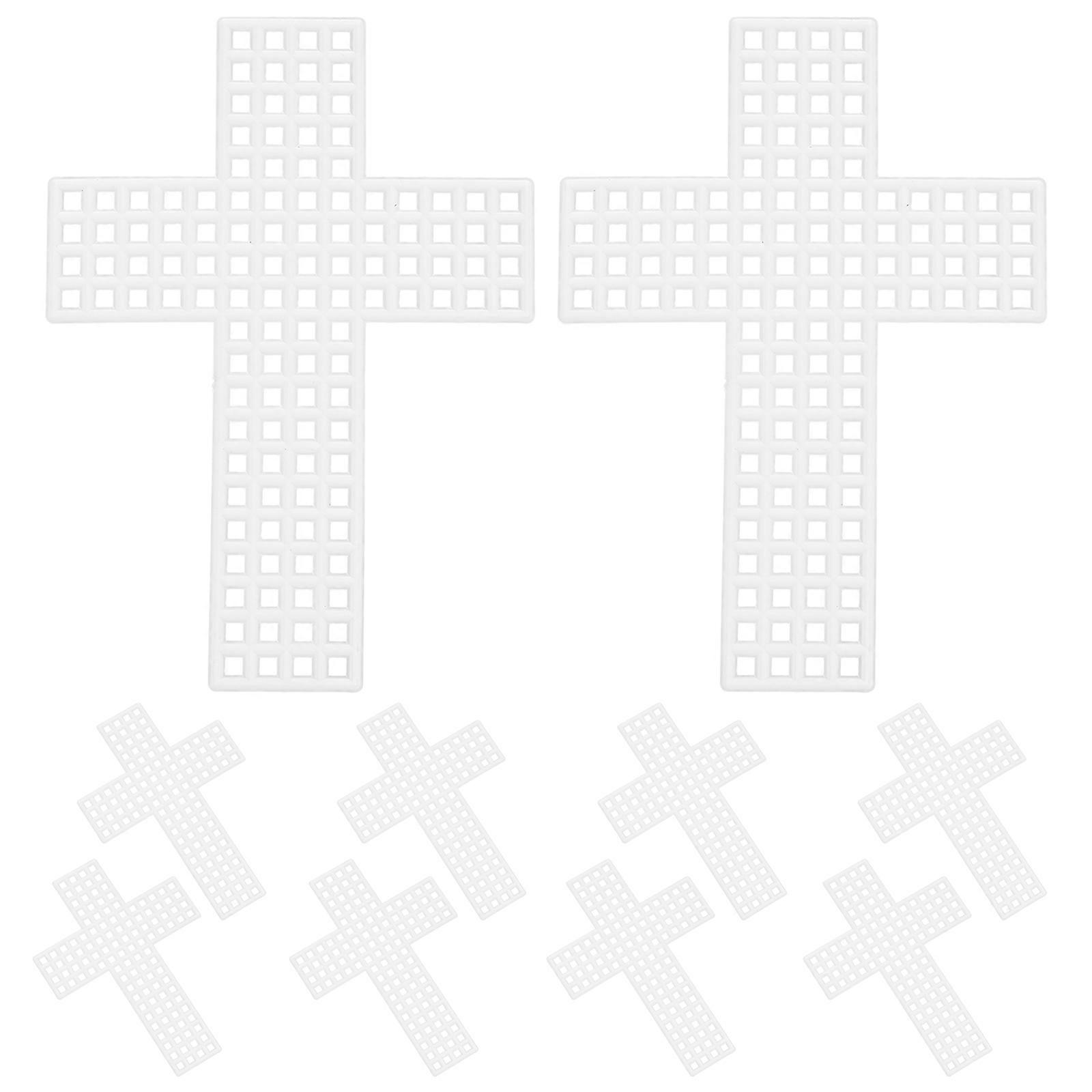 Embroidery Plastic Canvas Sheets for Cross Stitch 10Pcs White Mesh Sheets