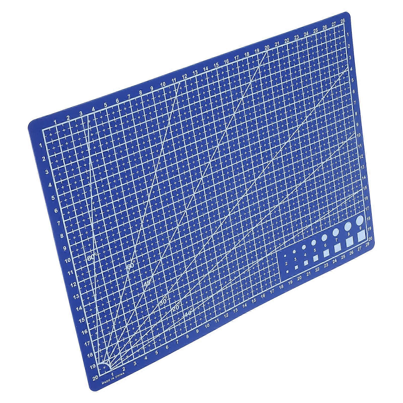 Self Mat Double Side Cutting Board for DIY Use Dark Blue Color