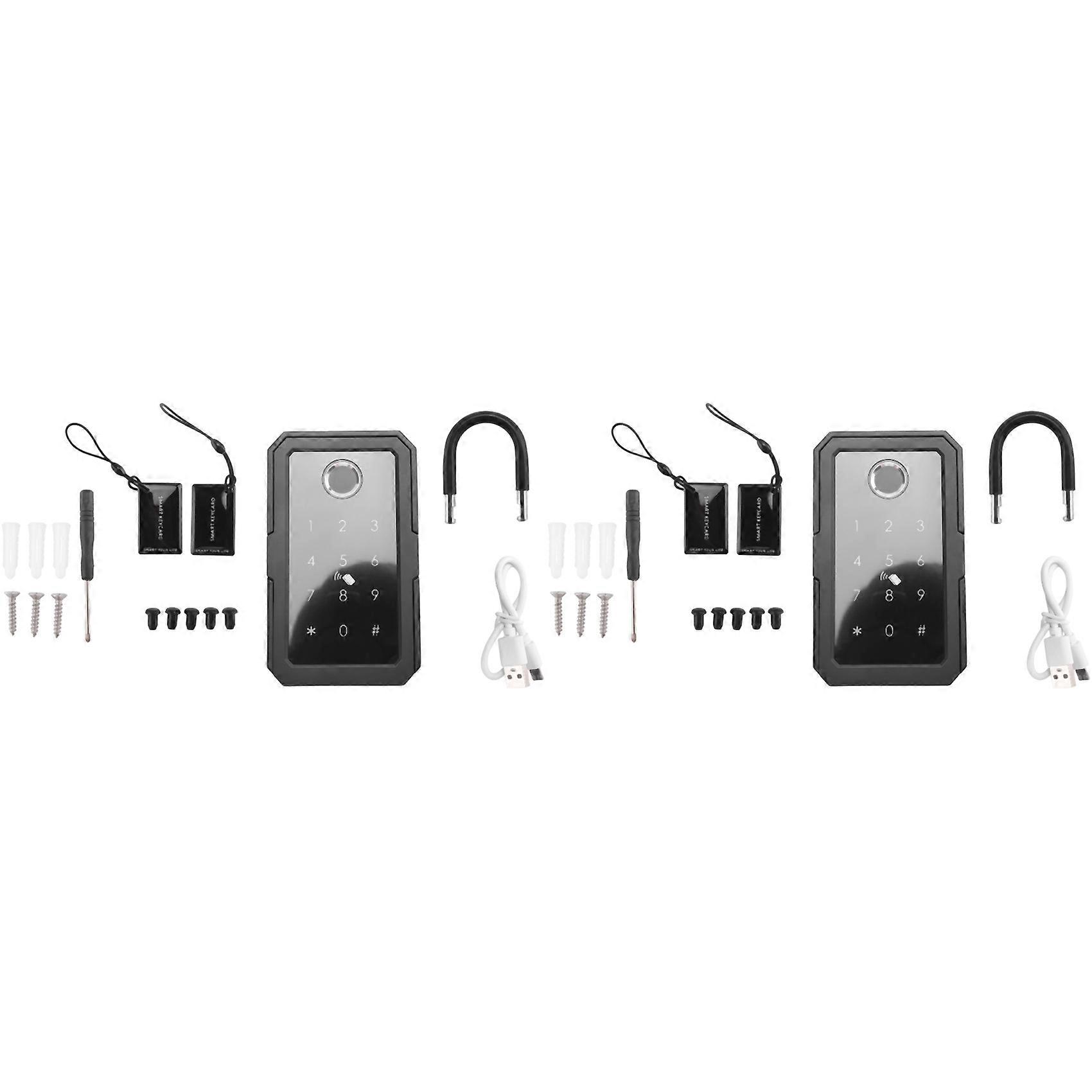 2X Smartkey Lock Box, Home Key Wireless Smartlock Box, Electronic Key Box App Digital Code Bluetooth Key Safe for Host