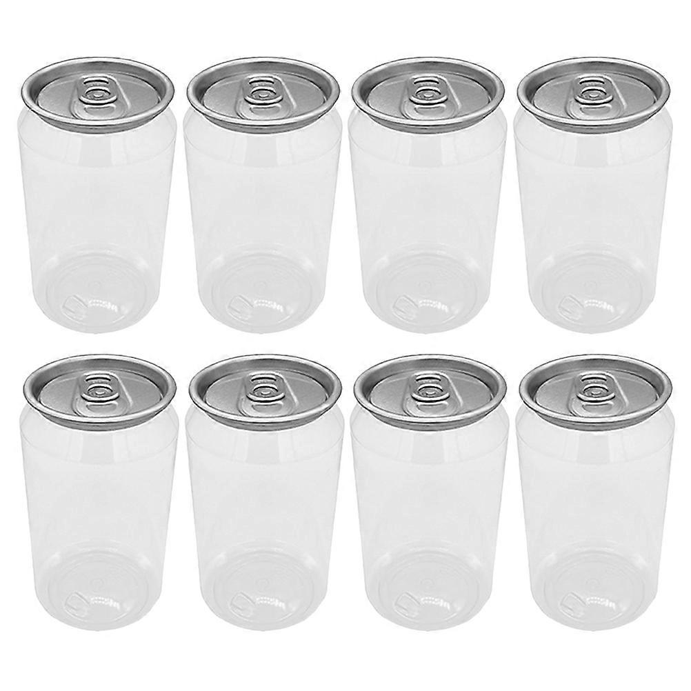 Disposable Transparent Pet Bottles for Milk Tea Storage with 8Pcs Set