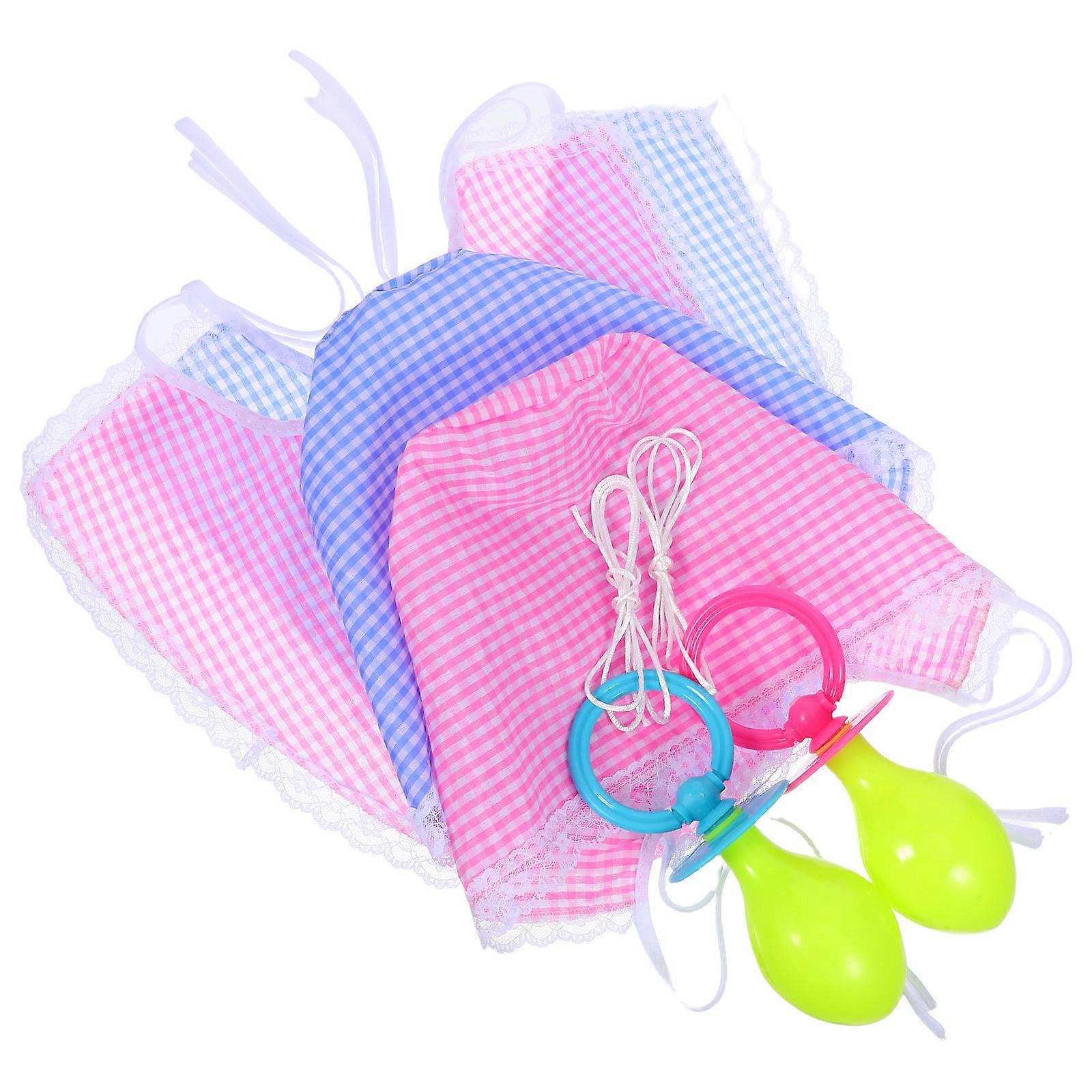Cosplay Prop Baby Pacifier Bib Hat Set for Adults 2Sets Assorted Accessories