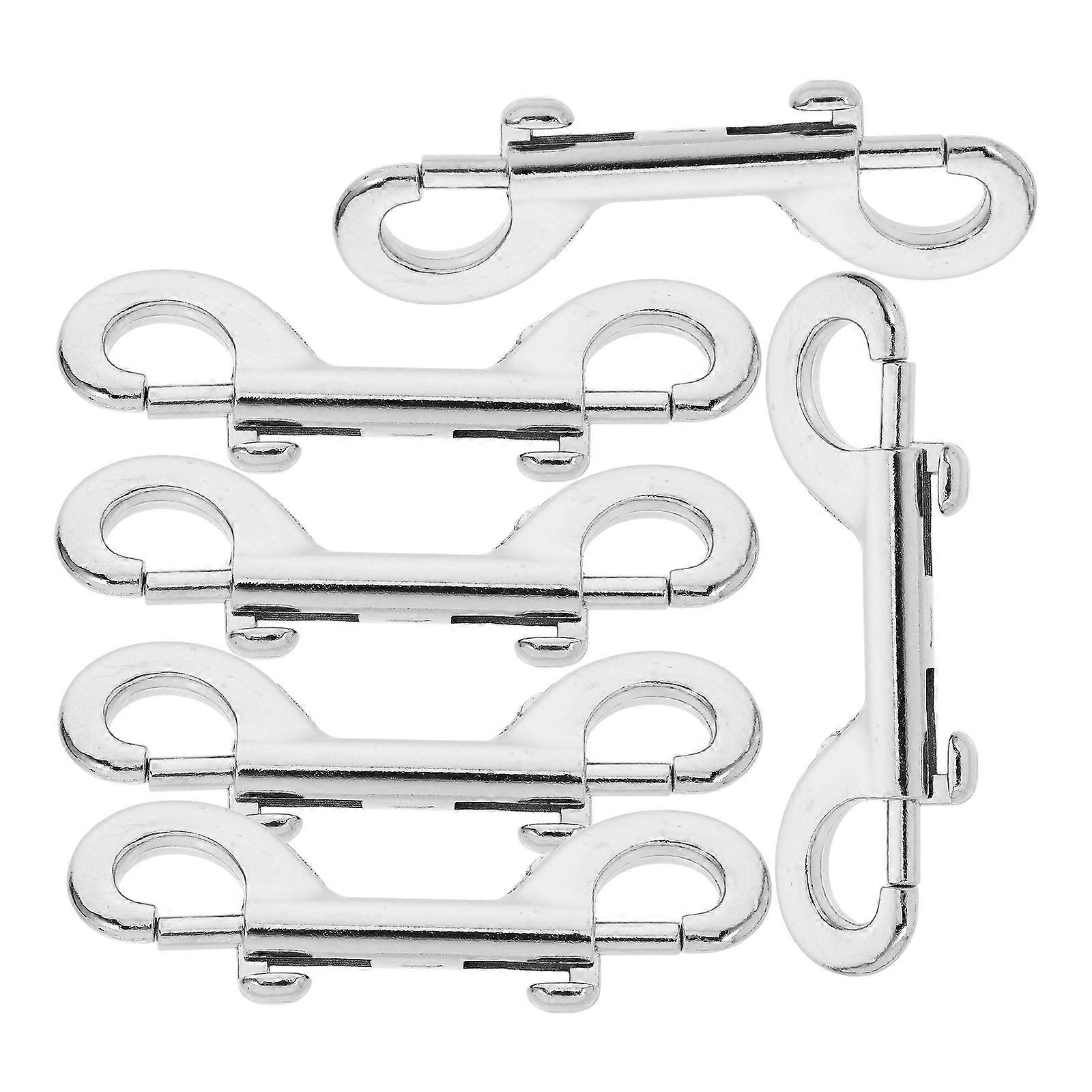 Double Ended Stainless Steel Pet Snap Hook for Walking 6Pcs Set