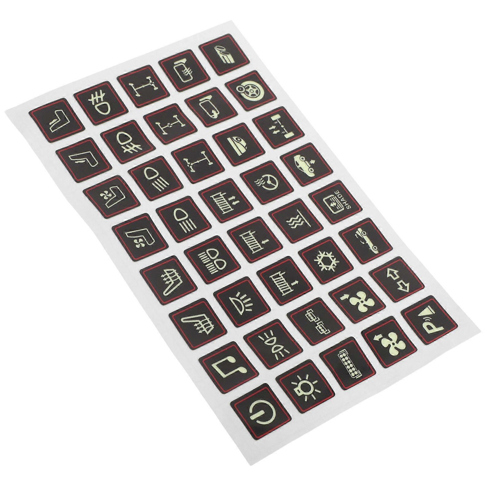 Car Switch Panel Sticker for Self-Adhesive Glow-in-The-Dark Buttons
