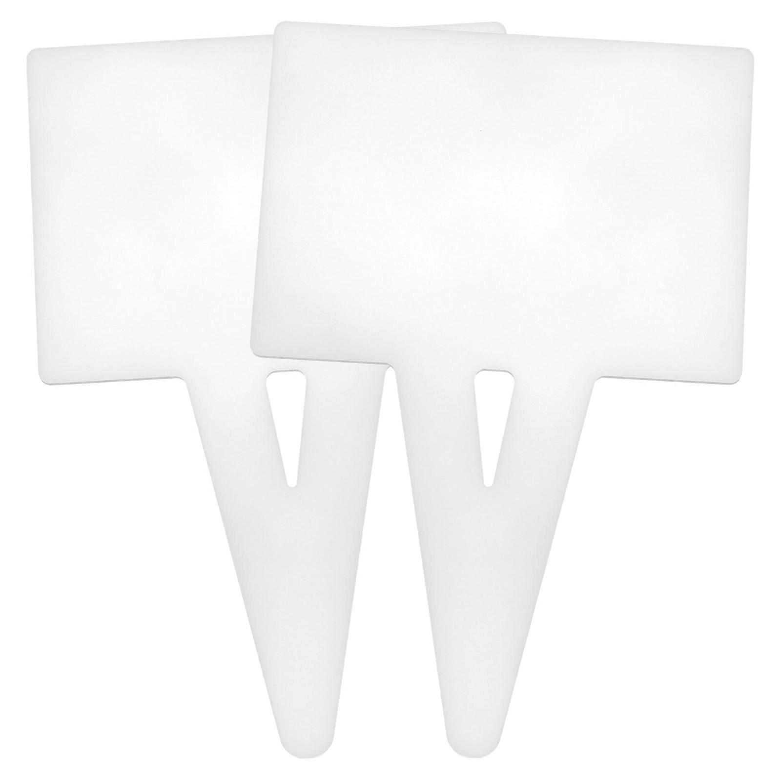 White Acrylic Price Display Sign Board for Store with Durable Material and Reusable Surface 2Pcs