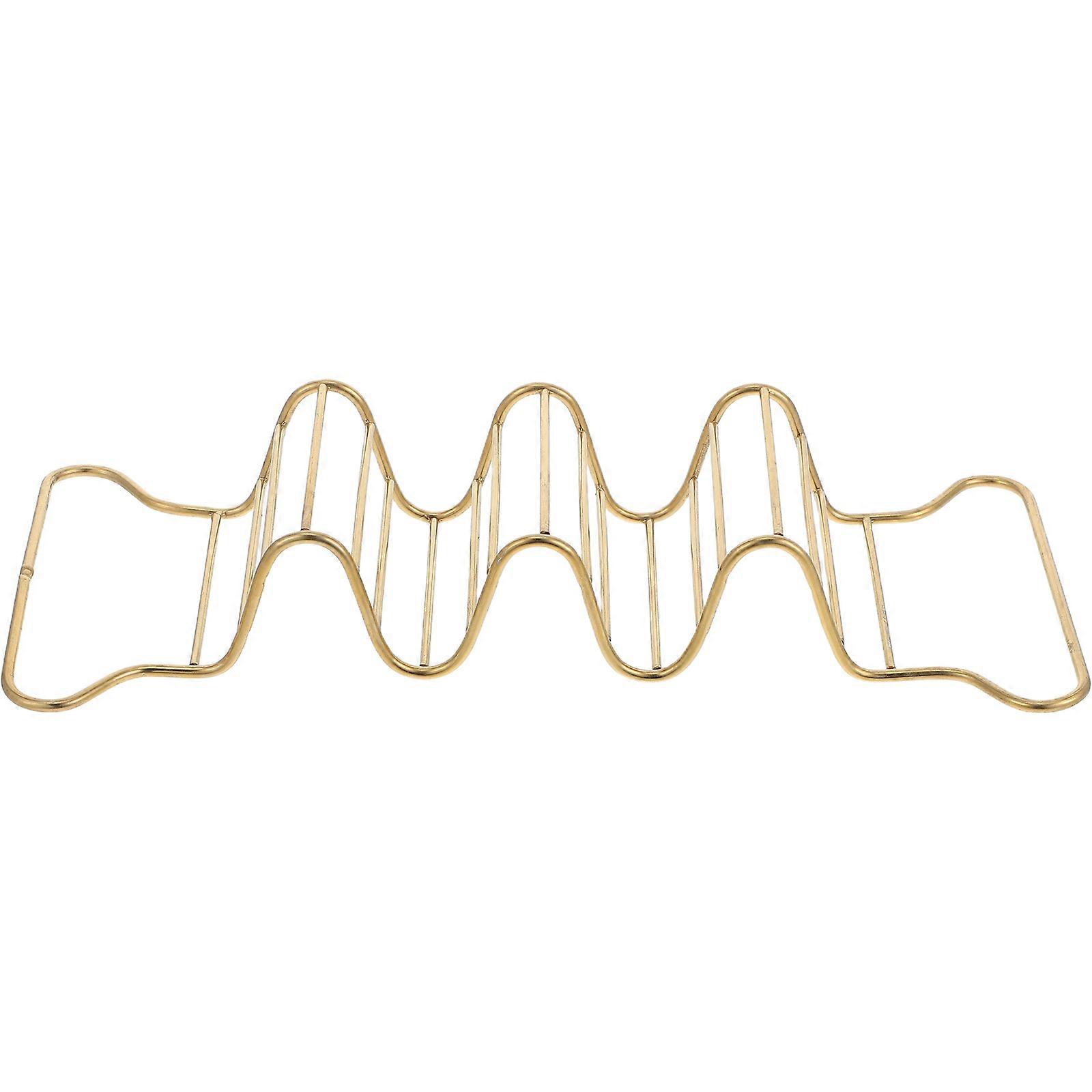 Taco Shells Hard Taco Holder Stand Golden Color Compact Use 1Set