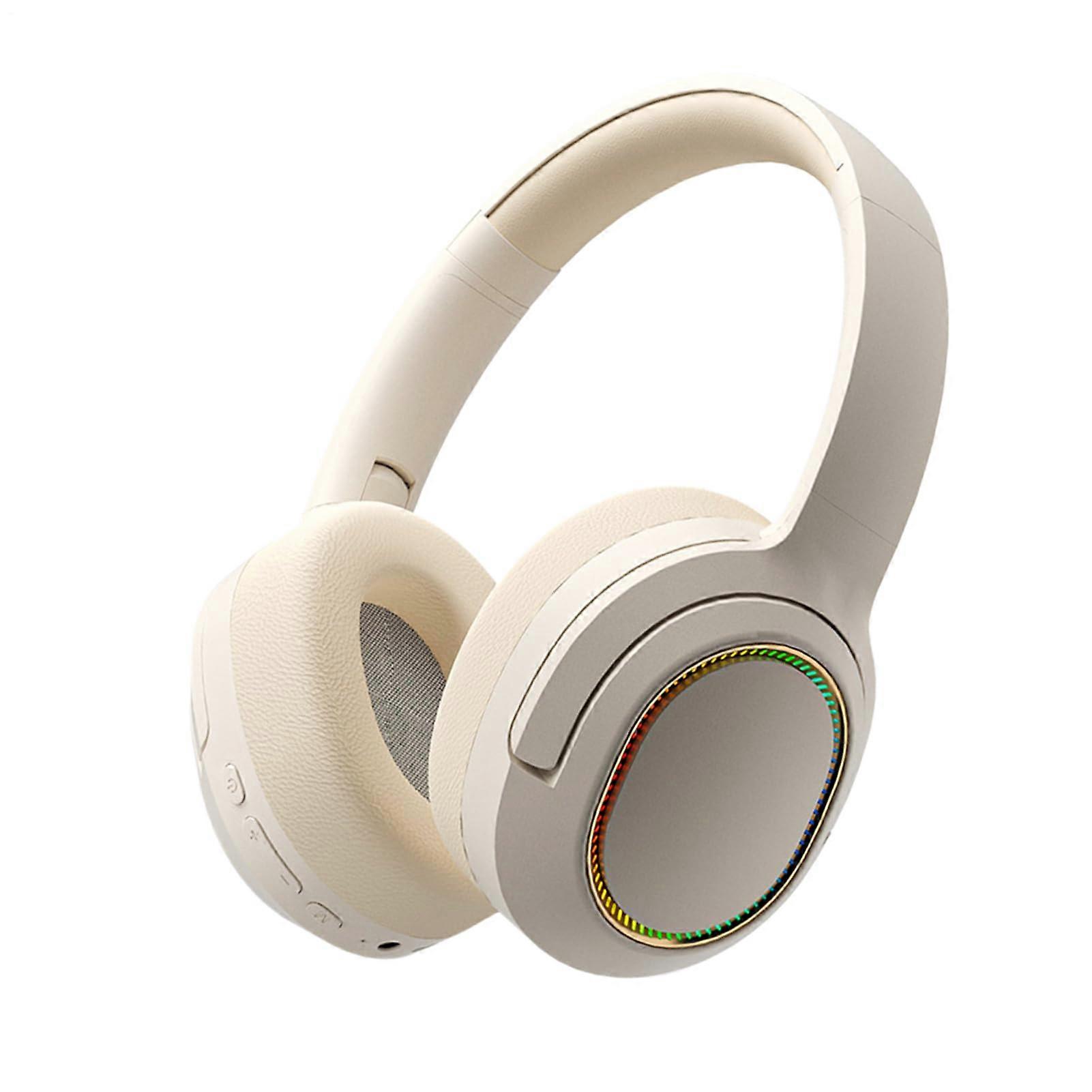 Wireless Headset For Computer And Phone Lightweight Earbuds Ergonomic Fit Khaki