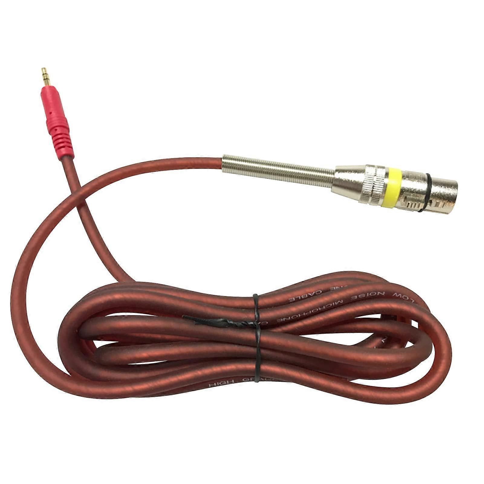 8.2ft SilverPlated Copper XLR to 3.5mm Microphone Cable with Break Resistant Spring for PC and Mobile