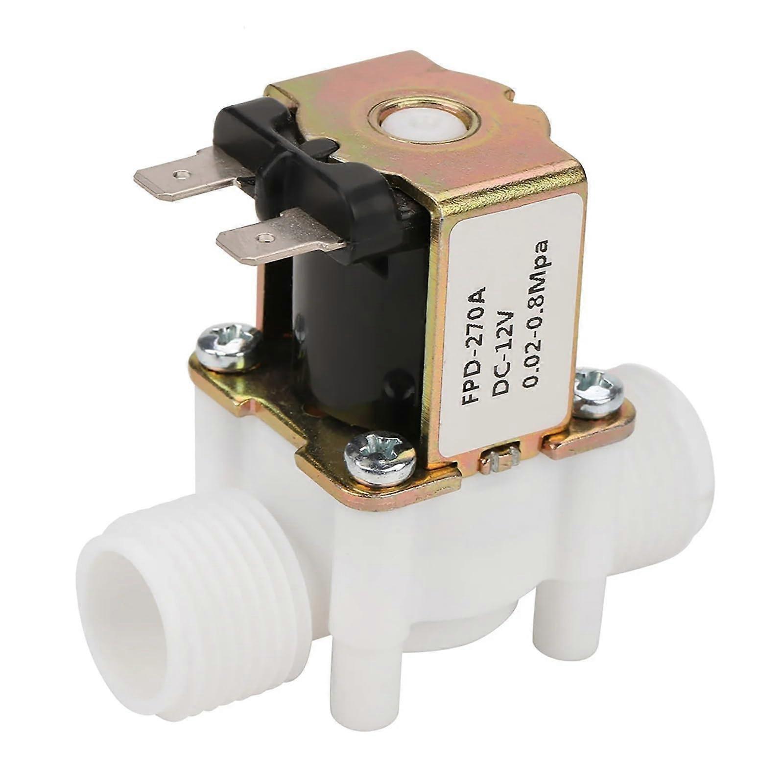 1/2 Inch 12V Solenoid Water Valve G1/2 NC Quick Control Energy Saving for Water Inlet