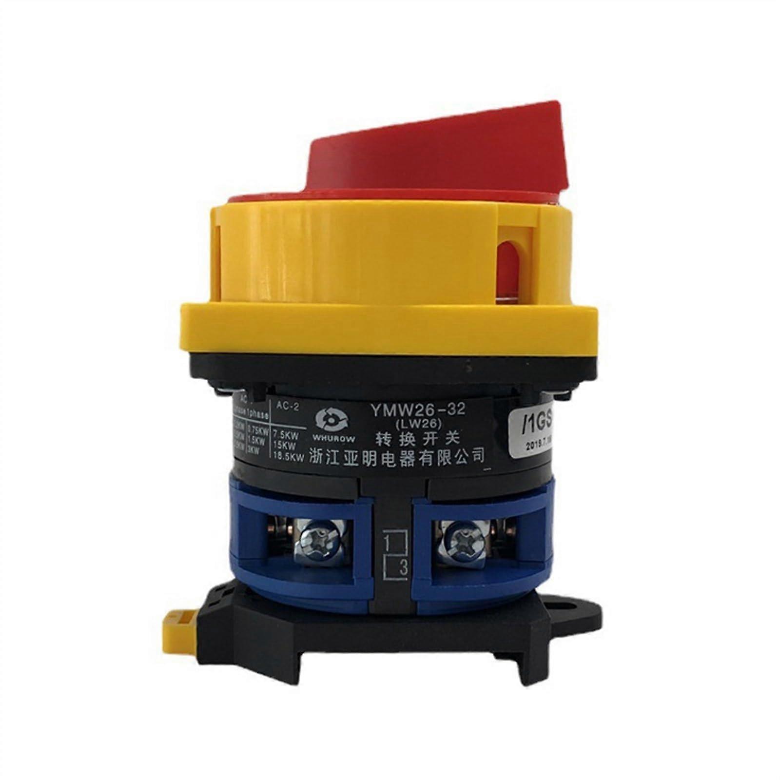 Rail Mounted 32A Padlock Type LW26GS-32/1 Silver Contact Power Cut Off Switch with Two Gears