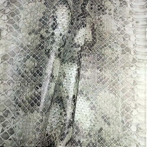 Printed Snake Skin Pattern Leather Fabric Python Pattern Soft Bag Backrest Seat Handmade DIY Artificial Leather Headboard