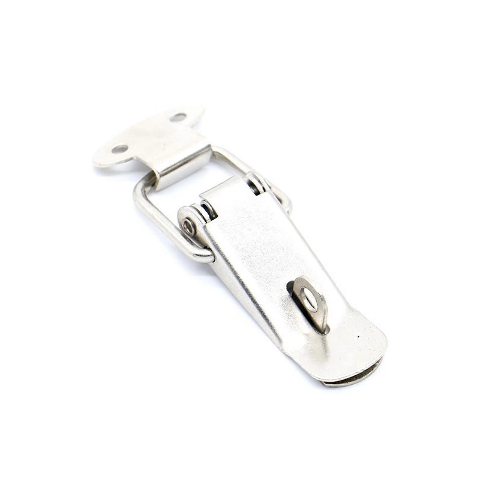 Sliding Door Lock AntiTheft Waterproof Spring Latch for Cabinets Windows Sheds Furniture Silver
