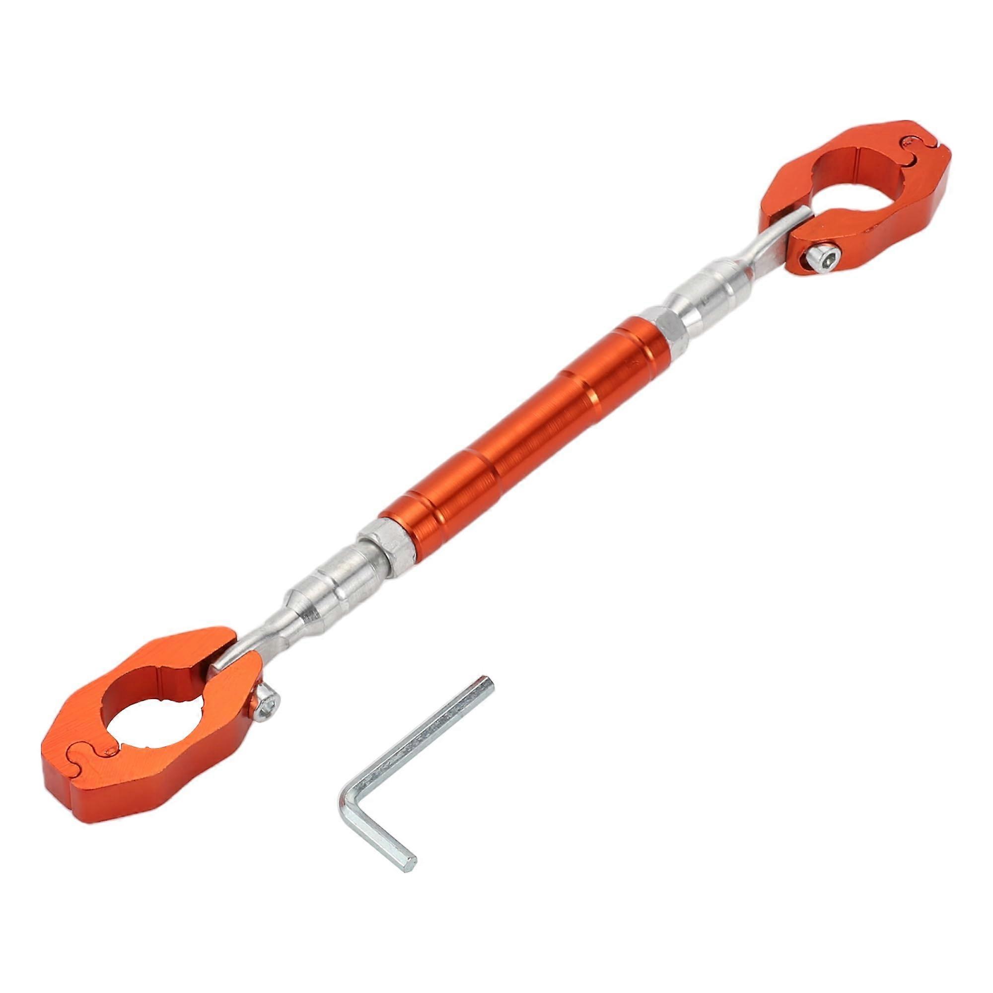 Universal Adjustable Motorcycle Handlebar Bracket Riser for Enhanced Comfort Orange 1 Set