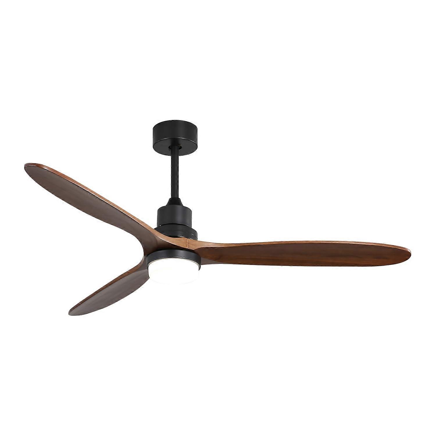 60 Inch Ceiling Fan with Lights and Remote, Solid Wood Blades, Quiet Reversible DC Motor