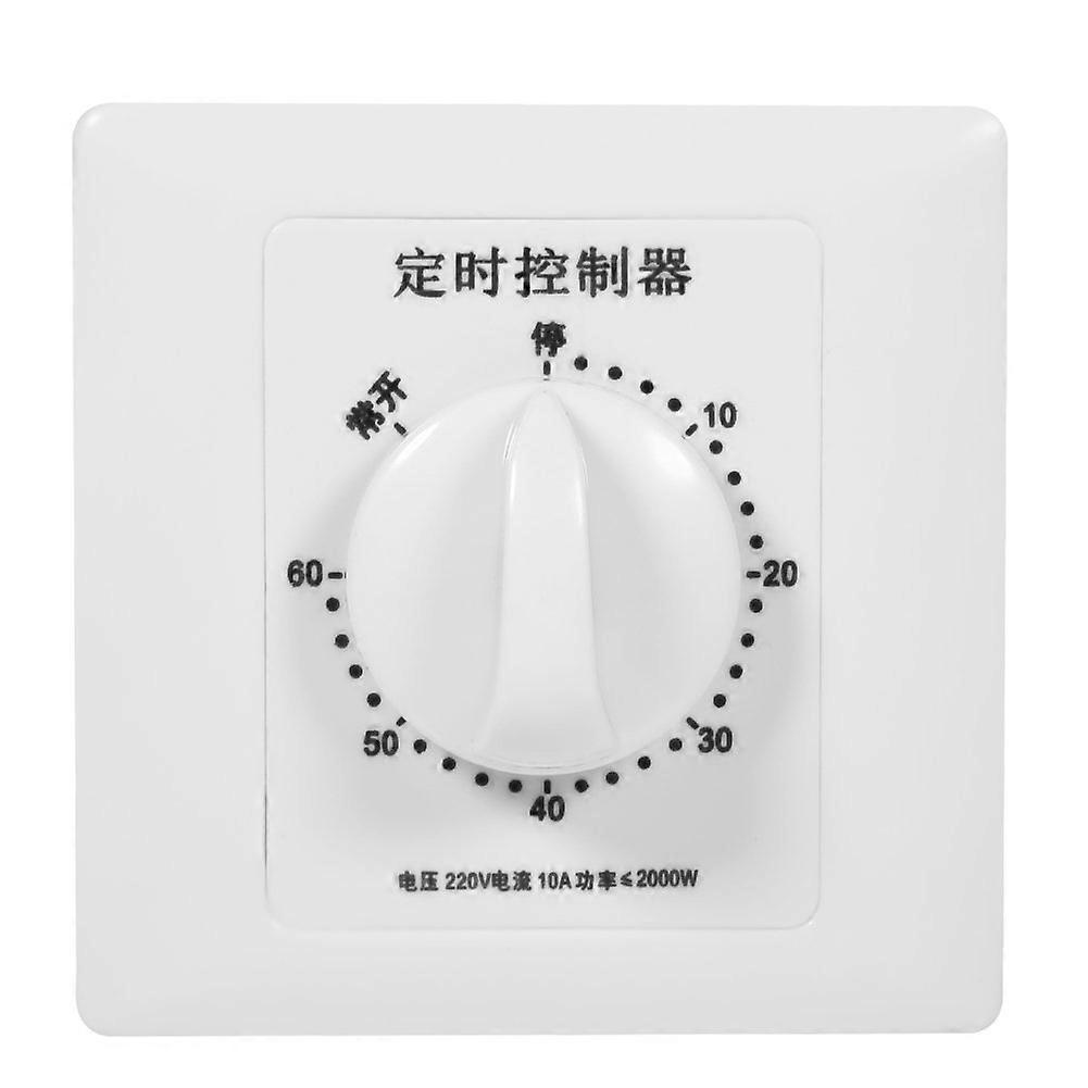 Countdown Timer Switch 60 Min Mechanical InWall for Bathroom Fan Lights Water Heater Energy Saving