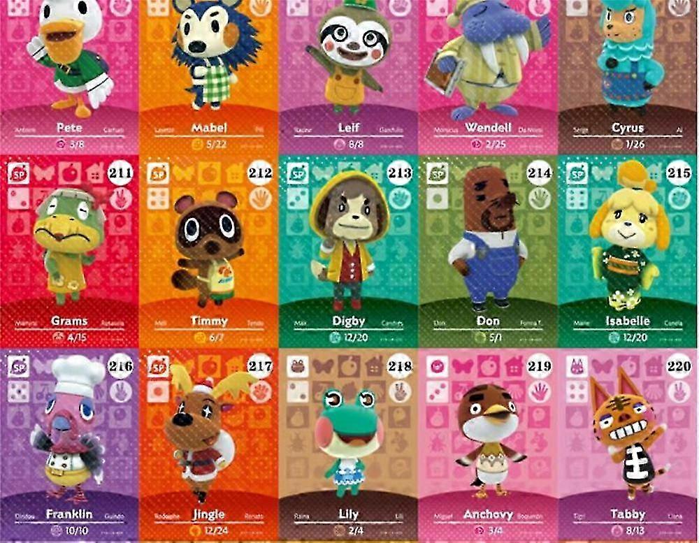 20pcs Animal Crossing Amiibo Series Game Card For Nintendo Switch 25-26s