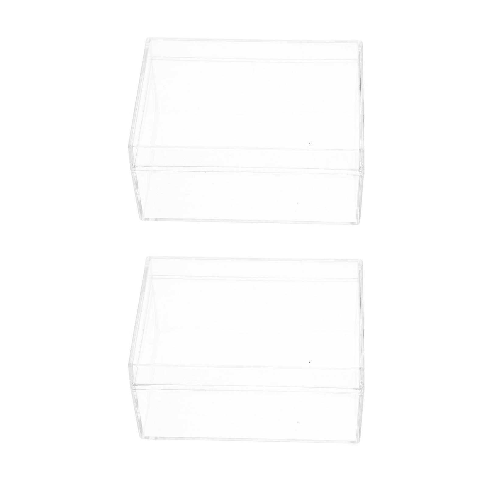Plastic Poker Cards Case Storage Box for Organizing 2Pcs Transparent