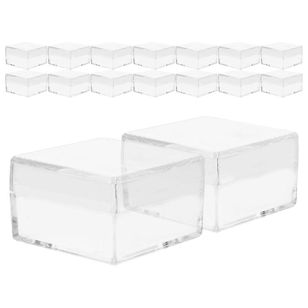 Plastic Transparent Display Box for Gems with Lid 30Pcs