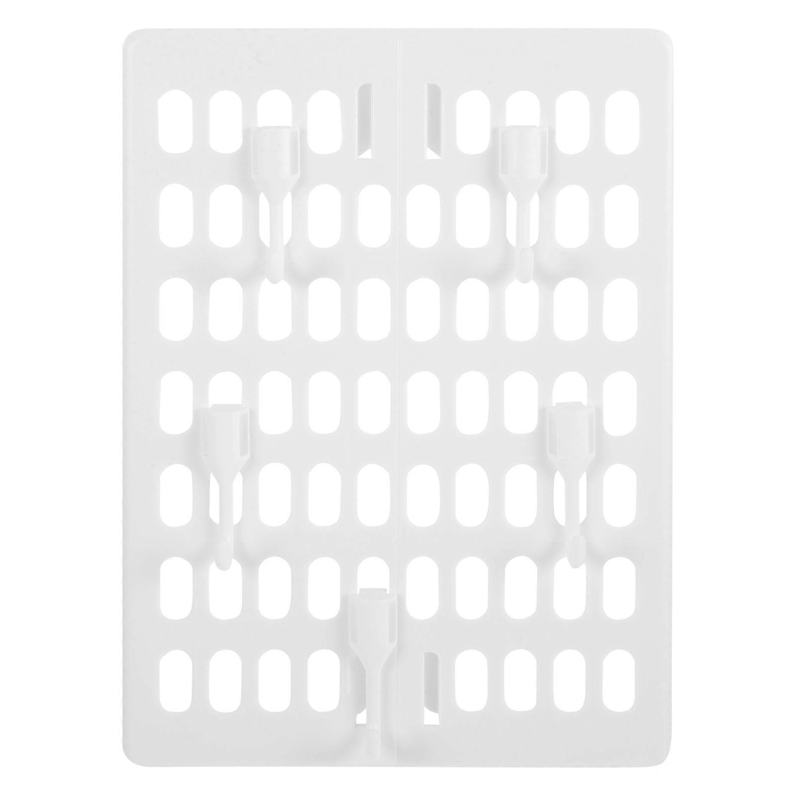 White Peg Board Wall Hanger for Storage 1Set Plastic Wall Storage Rack