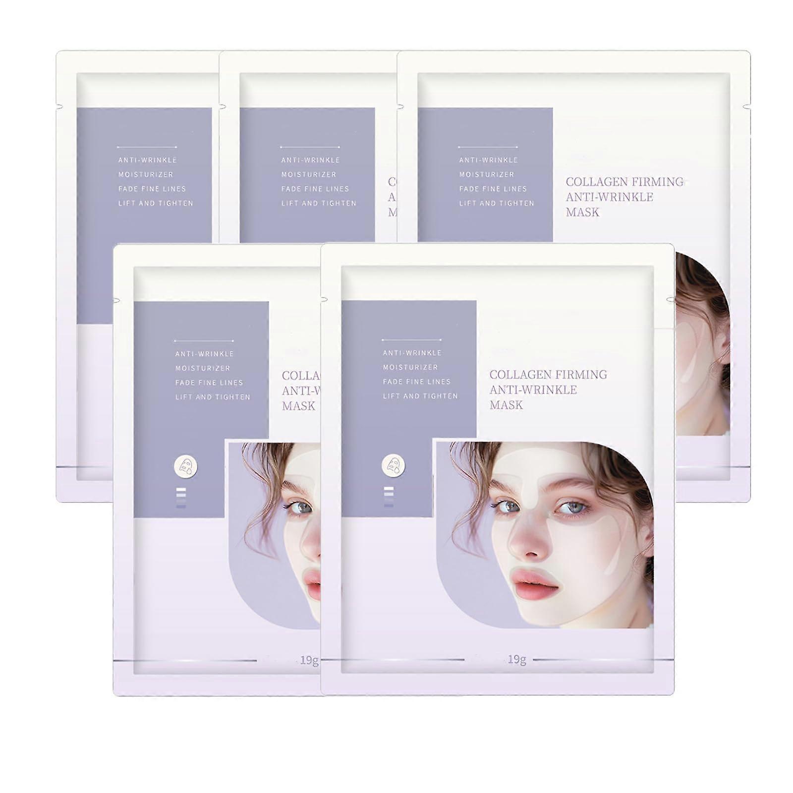 Collagen Face Mask 5PCS with 3D Lifting Effect and Deep Hydration Boost for AntiAging Care
