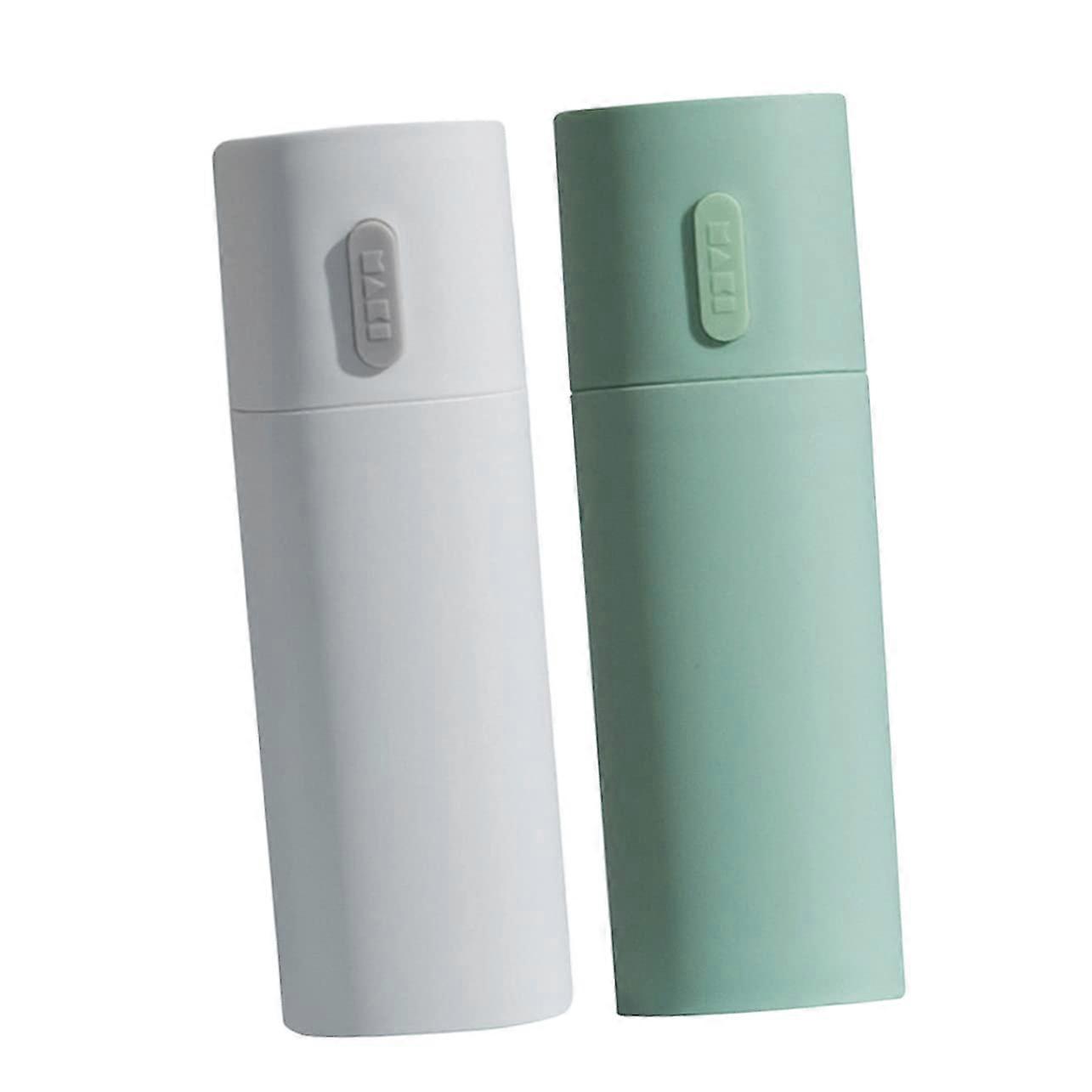 Travel Toothbrush Case with Toothpaste Holder, Compact Organizer and MultiUse Drinking Cup, White