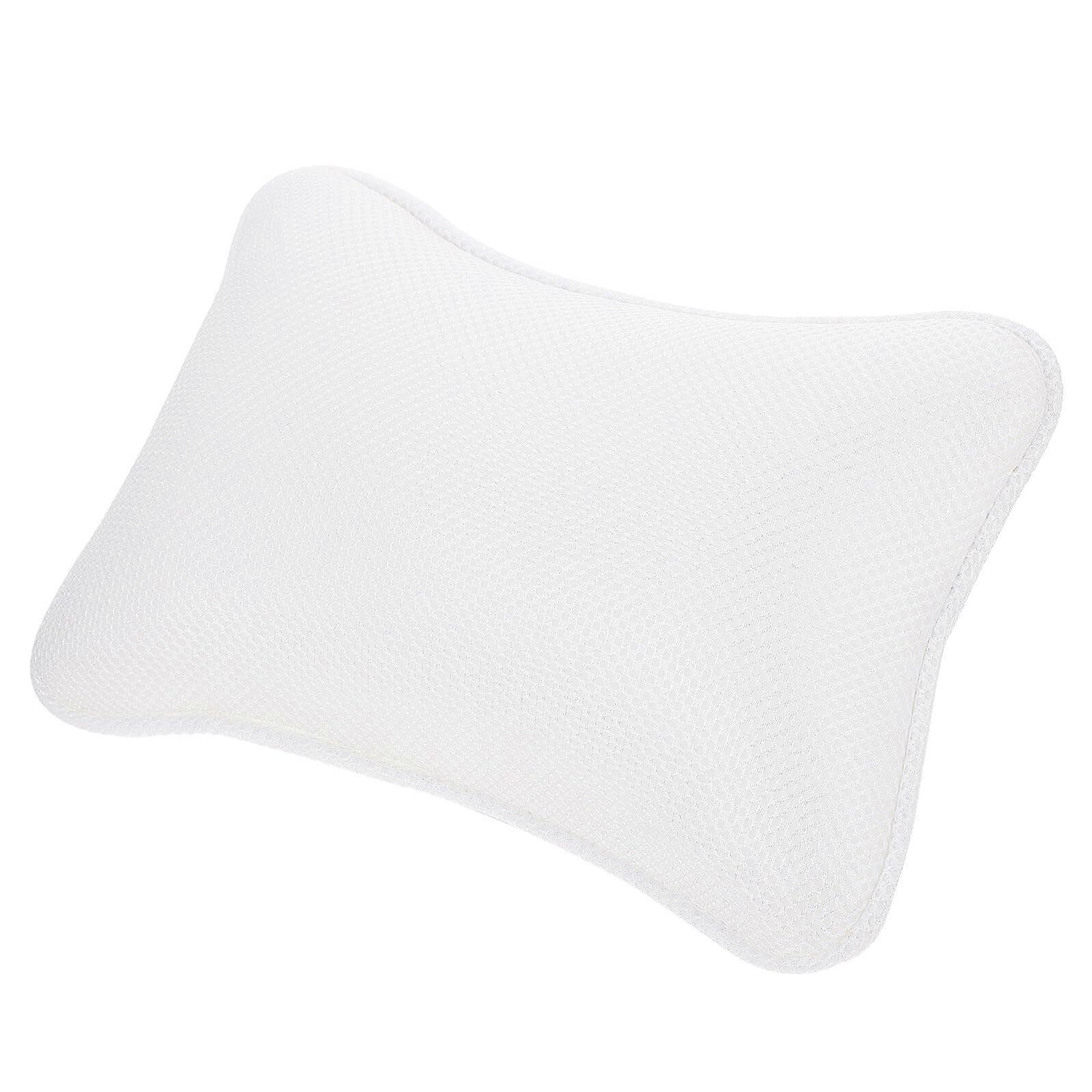 Bath Pillow with Suction Cups Inflatable Spa Cushion Ergonomic Head Neck Support for Tub Relaxation