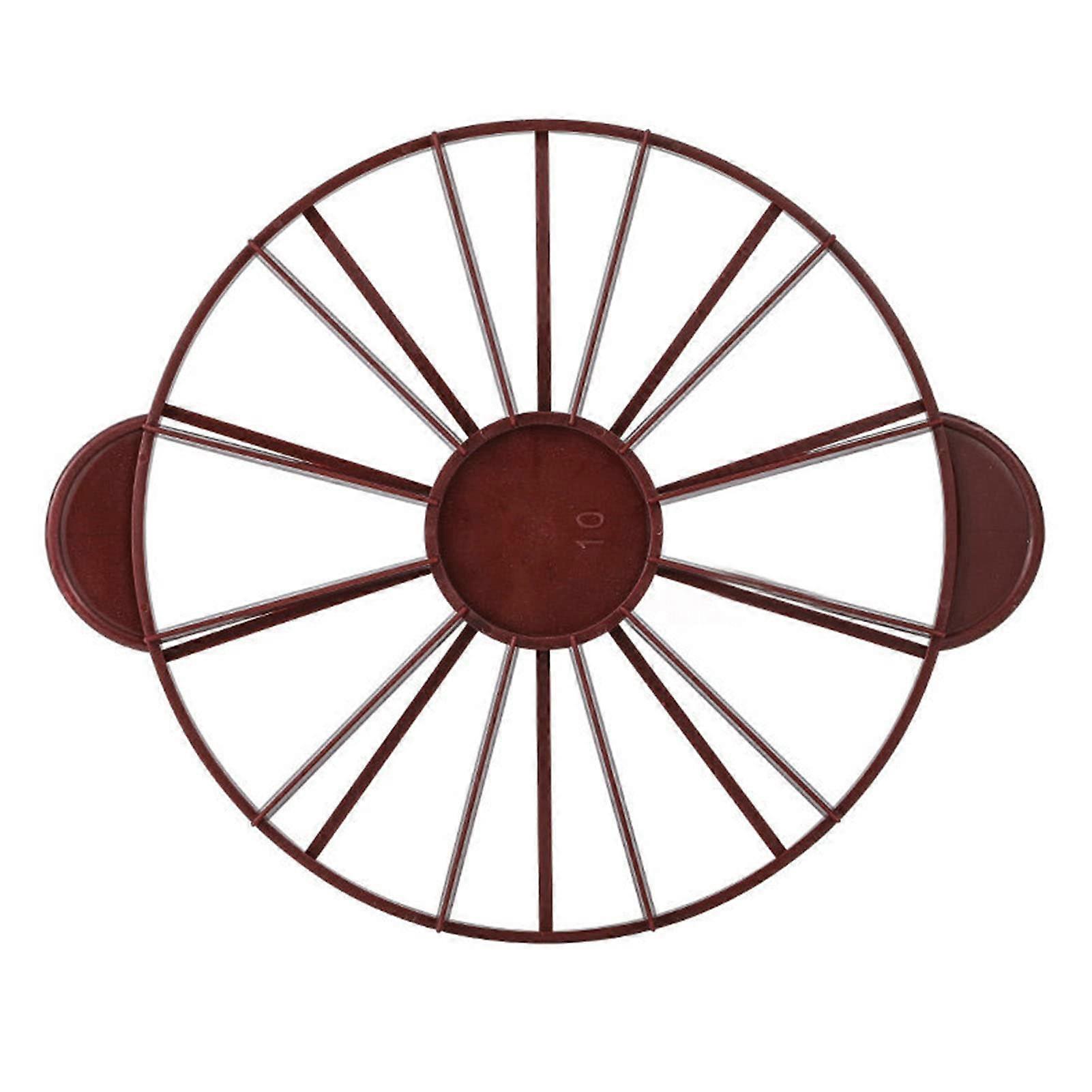 Cake Portion Marker Round 10/12 Slice Cutter with Uniform Cutting and Ergonomic Grip Dark Red