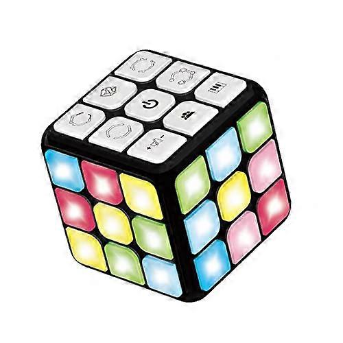 Electronic Memory Game Cube with 7Mode Light Up Gameplay and FastFinger Brain Challenge for Kids