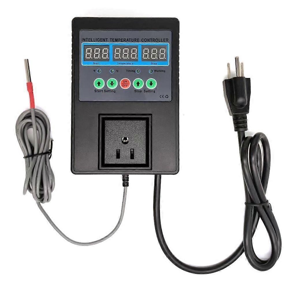 Intelligent Digital Temperature Control Sensor Regulator Heating/Cooling Thermostat for Incubators Refrigerators US-PLUG