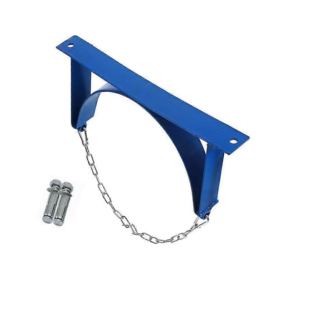 Adjustable Wall Mount Oxygen Tank Holder with Chain Securement for Propane Nitrogen Gas Cylinder Storage