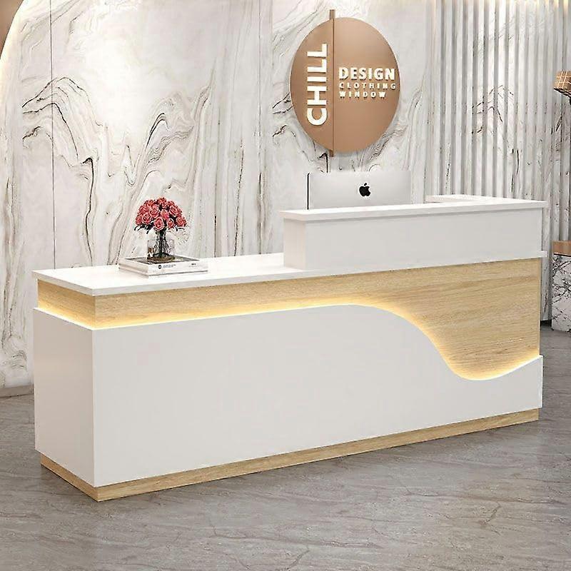 120cm Office Reception Desk with Lockable Secure Storage and Weatherproof Paint Finish