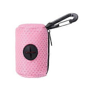 Mesh Dog Poo Bags Dispenser Portable Hanging with Buckle Dogs Waste Bag Holder Colorful Pet Garbages Dispensers For Walking