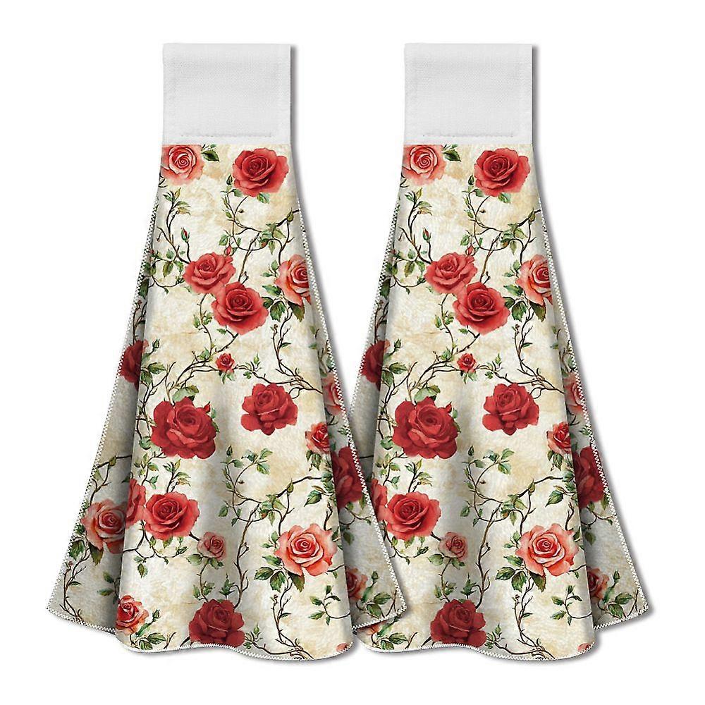Microfiber Hanging Towel for Kitchen June Rose 345x315mm 2pcs/set