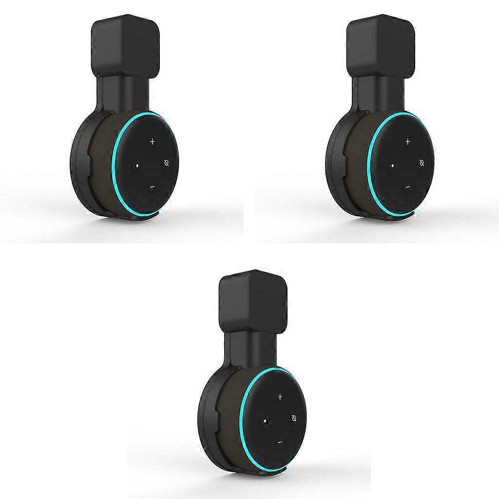 Wall Mount with Hidden Cable Management, SpaceSaving Bracket 3 Pack for Echo Dot 3rd Generation